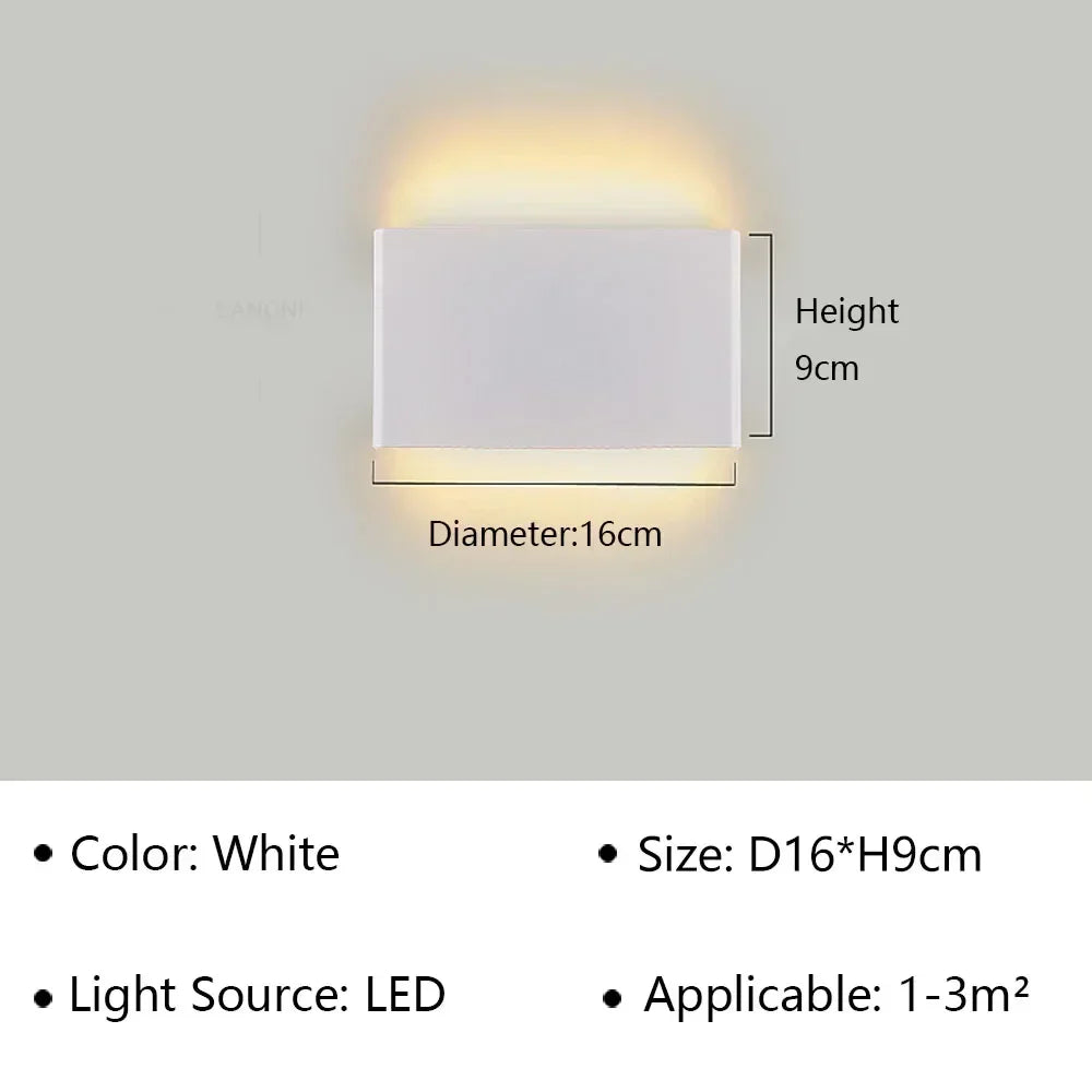 Modern LED Wall Lamp Sconce - Indoor Lighting Fixture for Bedside, Living Room, Stairs, Bathroom & Home Decor