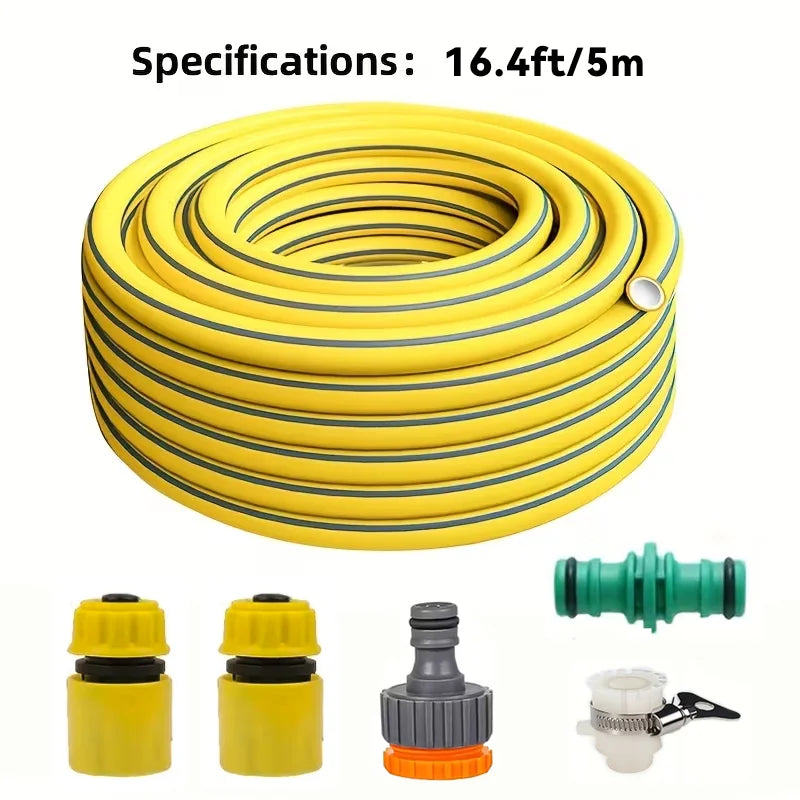 Vabena Heavy-Duty Rubber Garden Hose - 10/20/30m, All-Season, Leak-Proof, Durable
