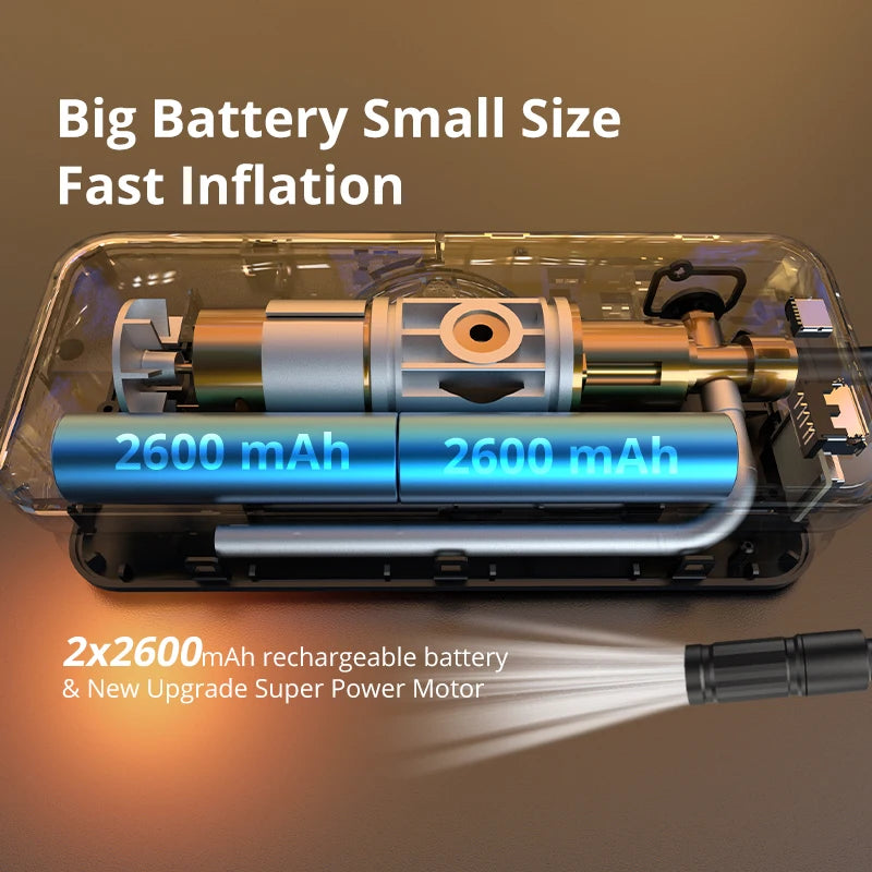 Carsun Rechargeable Digital Tire Inflator - Portable Air Pump