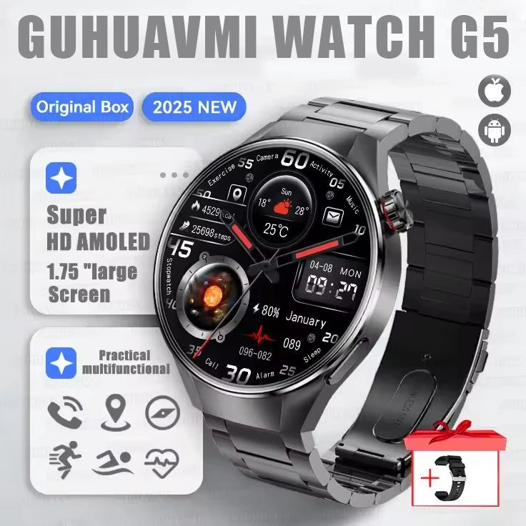 G5 PLUS Smartwatch | 1.75" HD AMOLED, GPS & Fitness Tracker