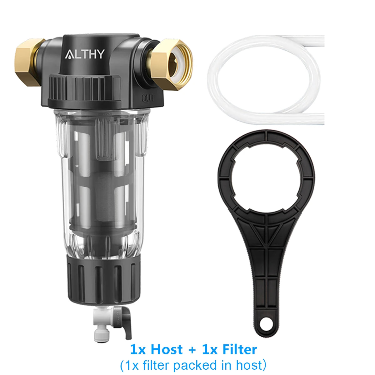 ALTHY Whole House Spin Down Sediment Water Filter Central Prefilter System