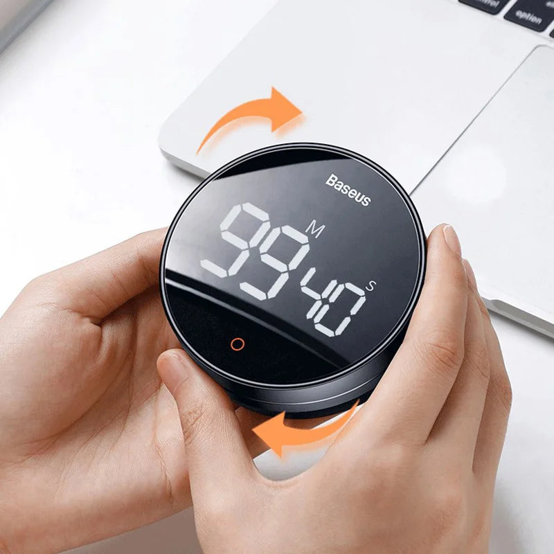 Baseus Magnetic Digital Kitchen Timer - Countdown Alarm & Stopwatch