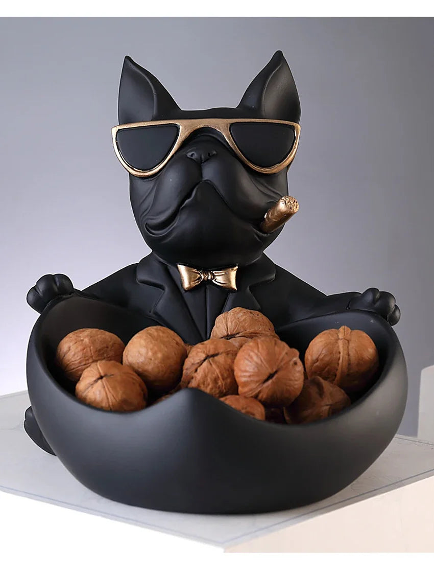 Elegant Dog Figurine Storage Box - Stylish Pet Decor & Organizer