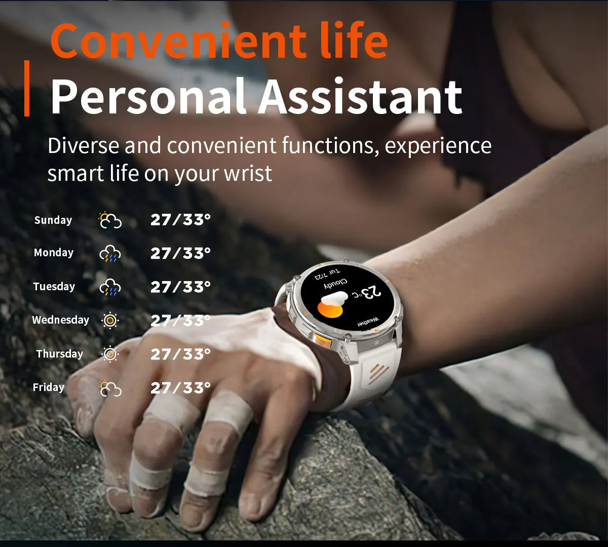 T-Rex3 Pro Smartwatch: GPS, 5ATM Waterproof, Military-Grade Sports & Outdoor Tracker