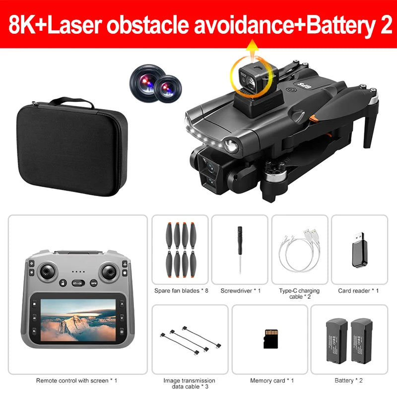 Lenovo V198Max GPS Drone | 4K/8K Dual Camera 5G FPV RC