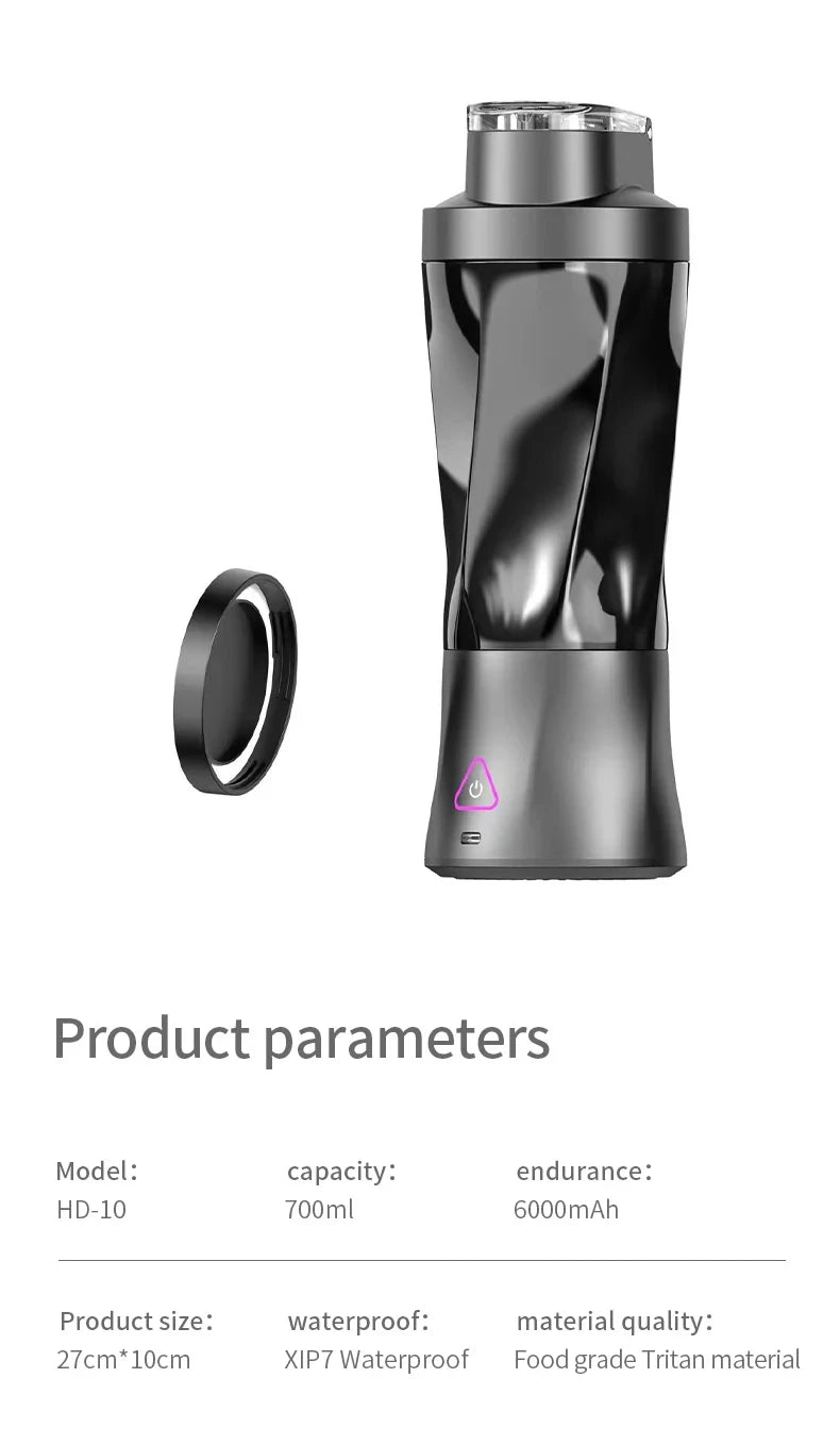 Portable USB Rechargeable Blender & Juicer - 700ML