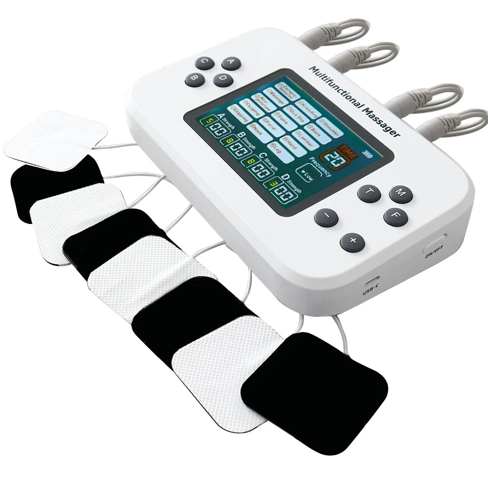 EMS TENS Unit Electric Muscle Stimulator | Rechargeable Pulse Massager for Pain Relief & Recovery