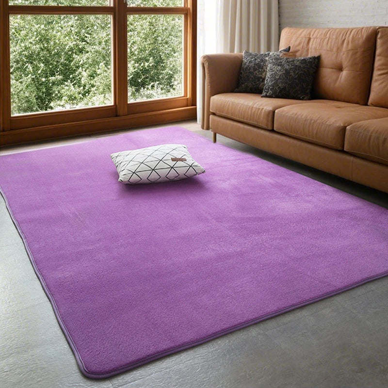 VIKAMA Modern Coral Velvet Carpet - Soft Non-Slip Living Room & Bedroom Mat