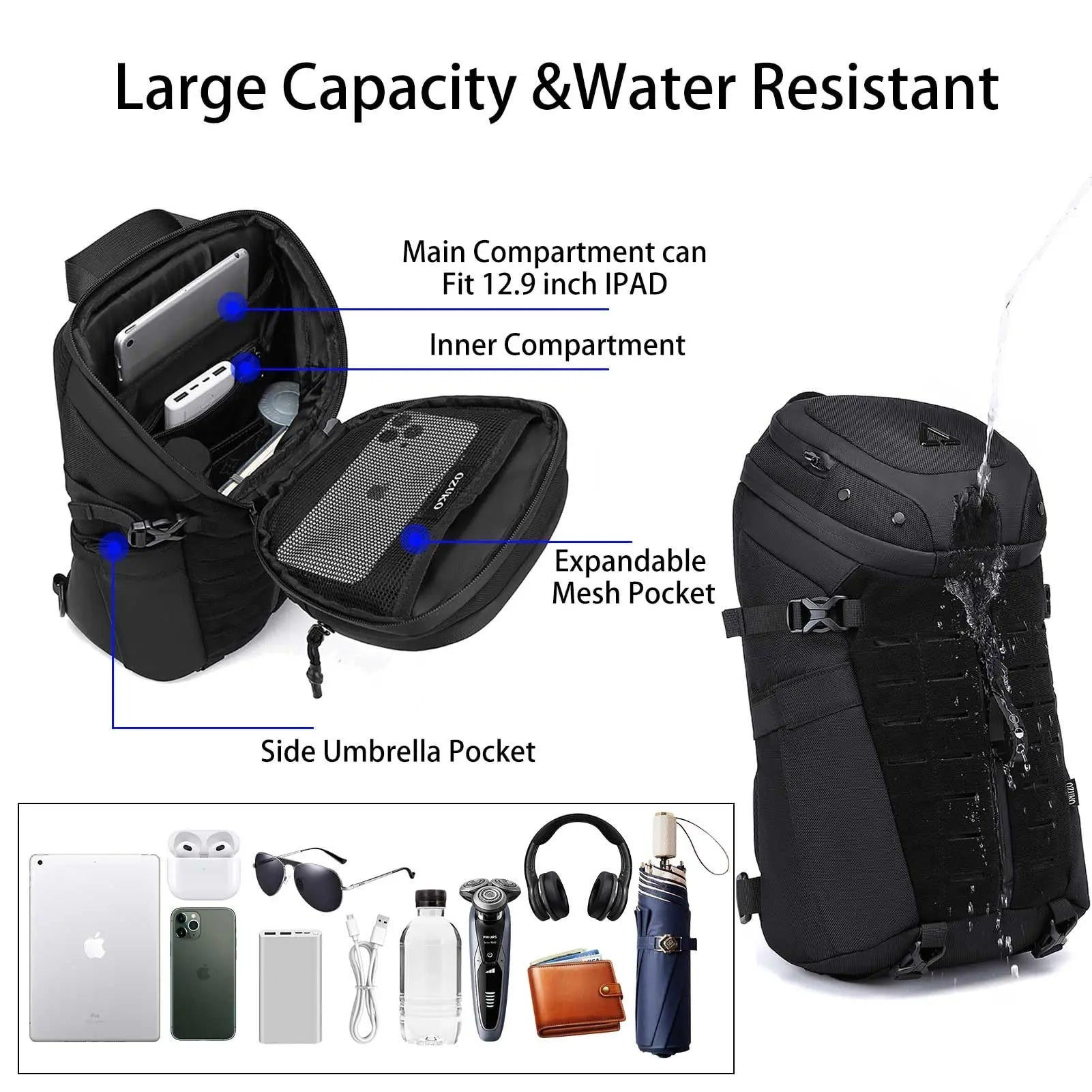 Anti-Theft Sling Bag | USB Charging Waterproof Crossbody Backpack
