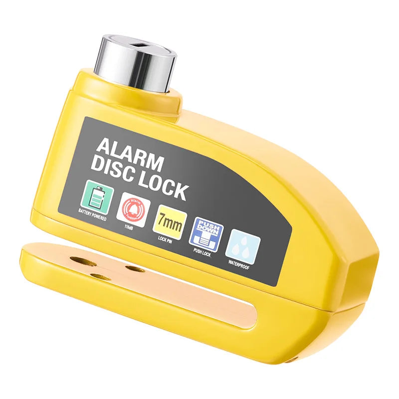 Motorcycle & Bicycle Anti-Theft Disc Brake Alarm Lock - Aluminum Alloy Safety