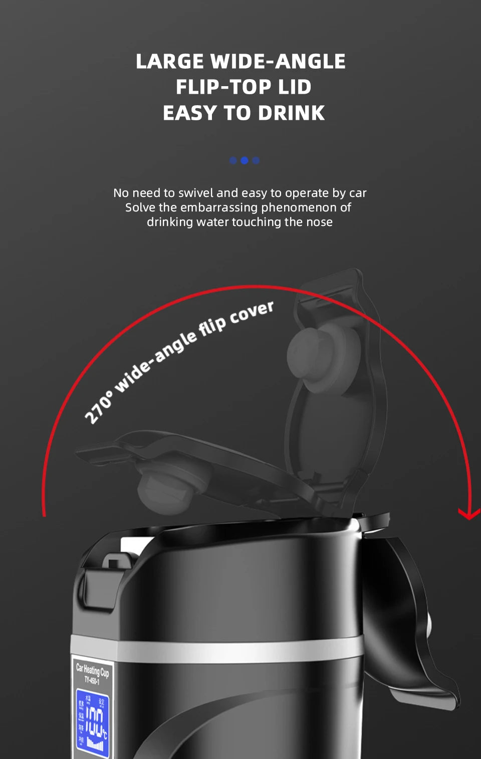 Portable Smart Car Kettle & Heating Mug - 12V/24V Touch Screen Thermal Cup