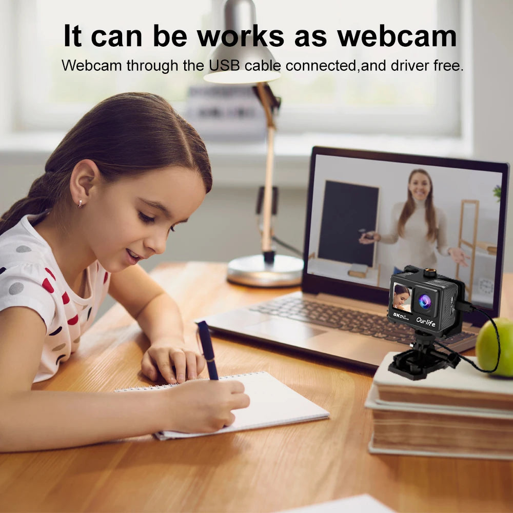 Ourlife 4K Action Camera - Waterproof, WiFi, Touch LCD | Capture Your Adventures