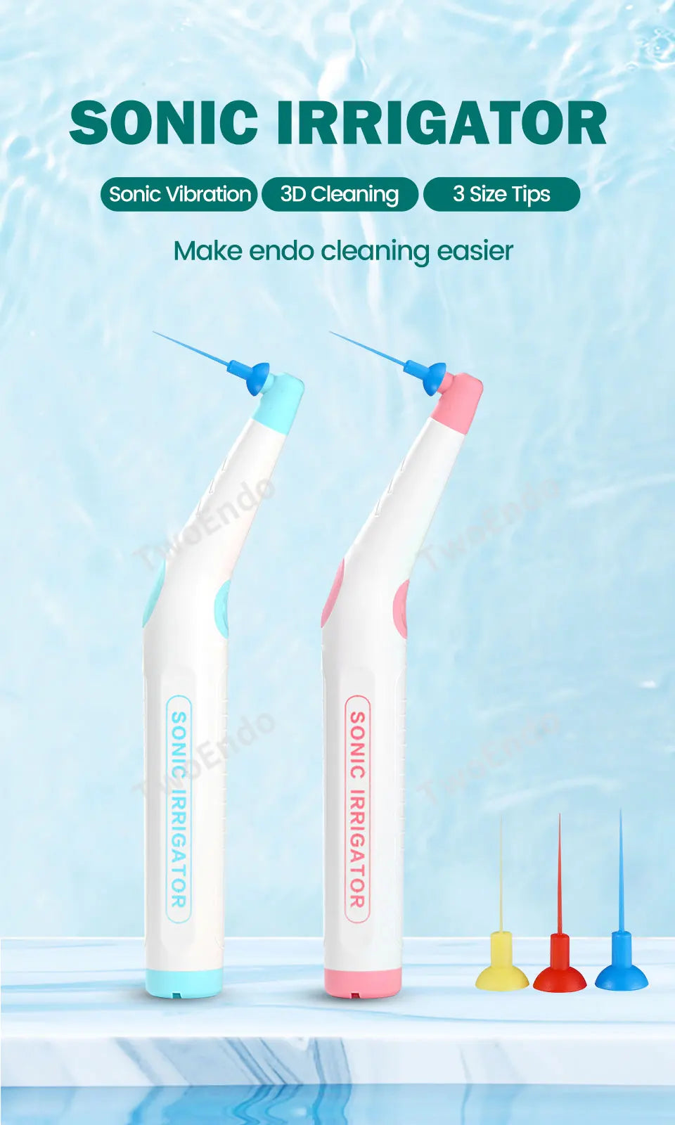 60Pcs Dental Sonic Irrigator Tips for Root Canal Cleaning & Endodontic Tools