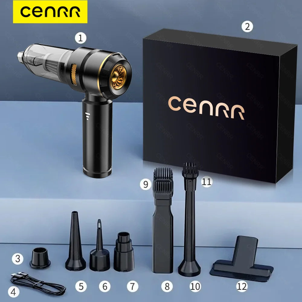 CENRR 998000PA Powerful Portable Wireless Car Vacuum & Robot