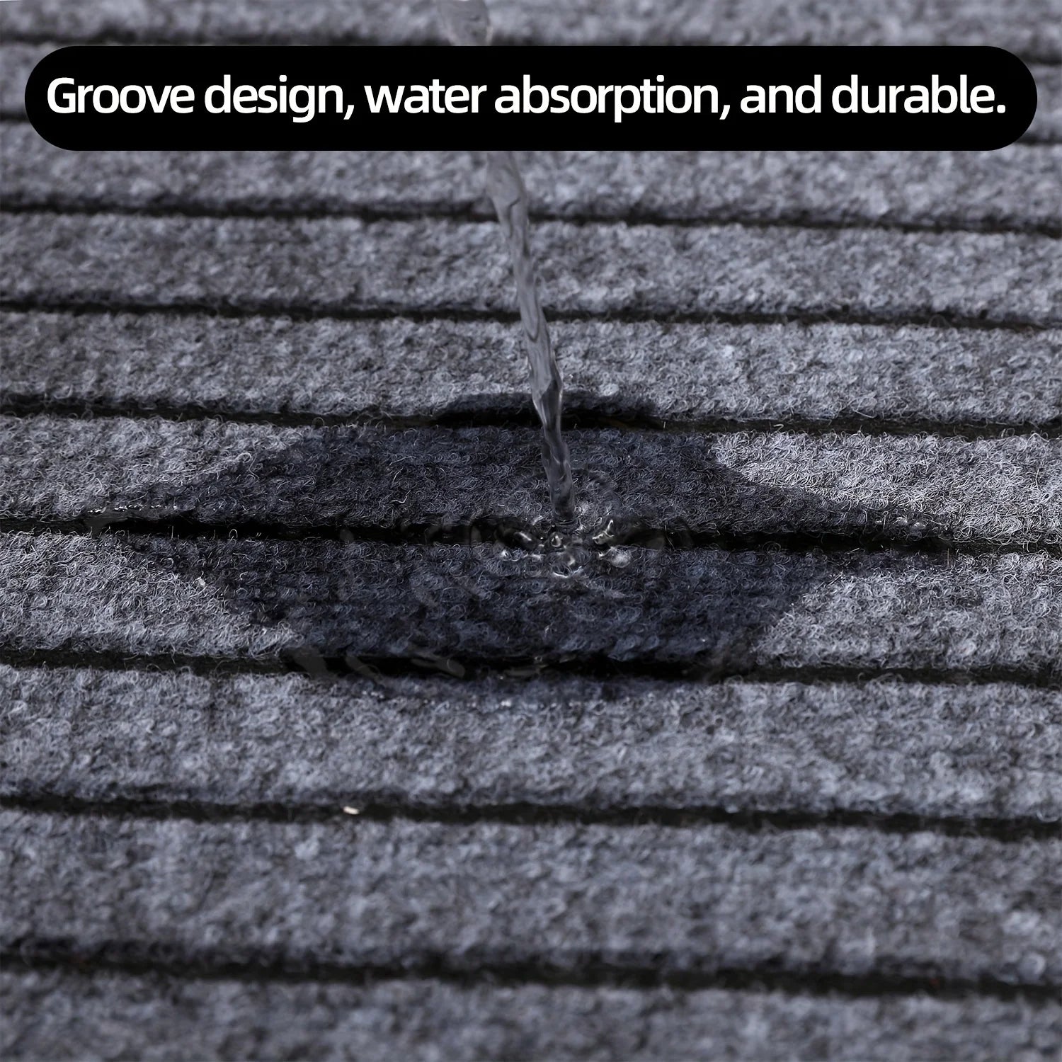 Large Striped Rubber Anti-Slip Corridor & Outdoor Carpet | Washable Area Rug