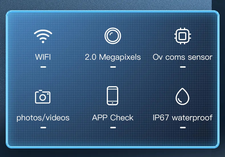 KERUI 2MP Industrial Endoscope Camera for iPhone - Single/Dual Lens Waterproof Inspection Borescope Type C