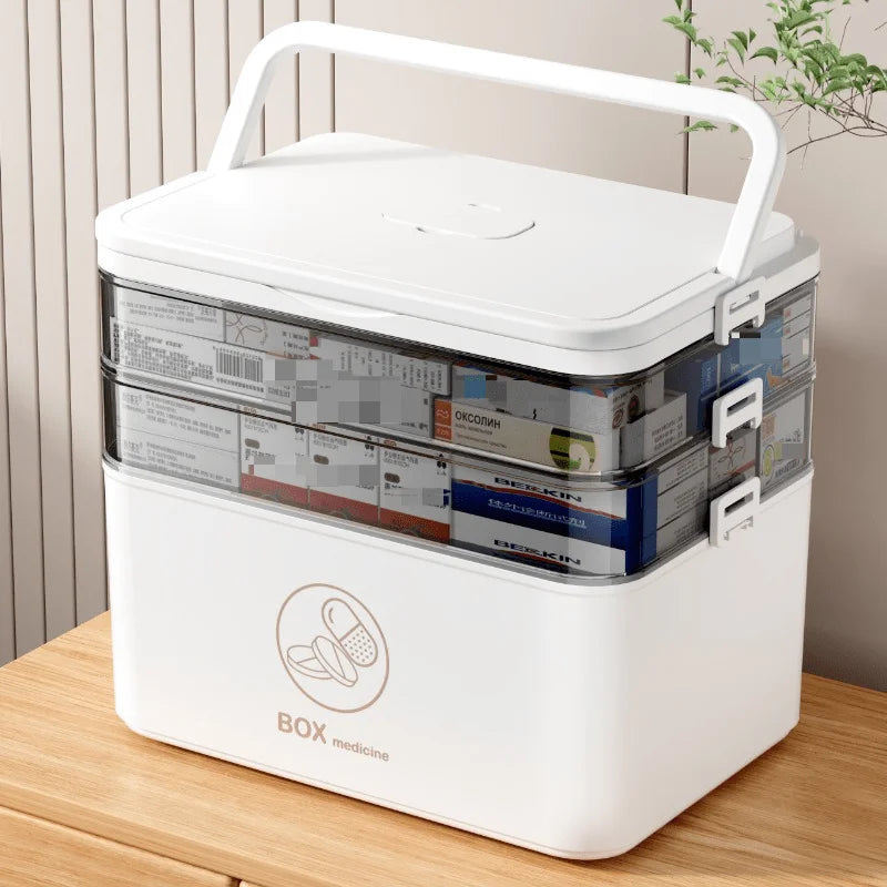 Compact 3-Tier Medicine Cabinet | Family Emergency Storage | Leak-Resistant Organizer