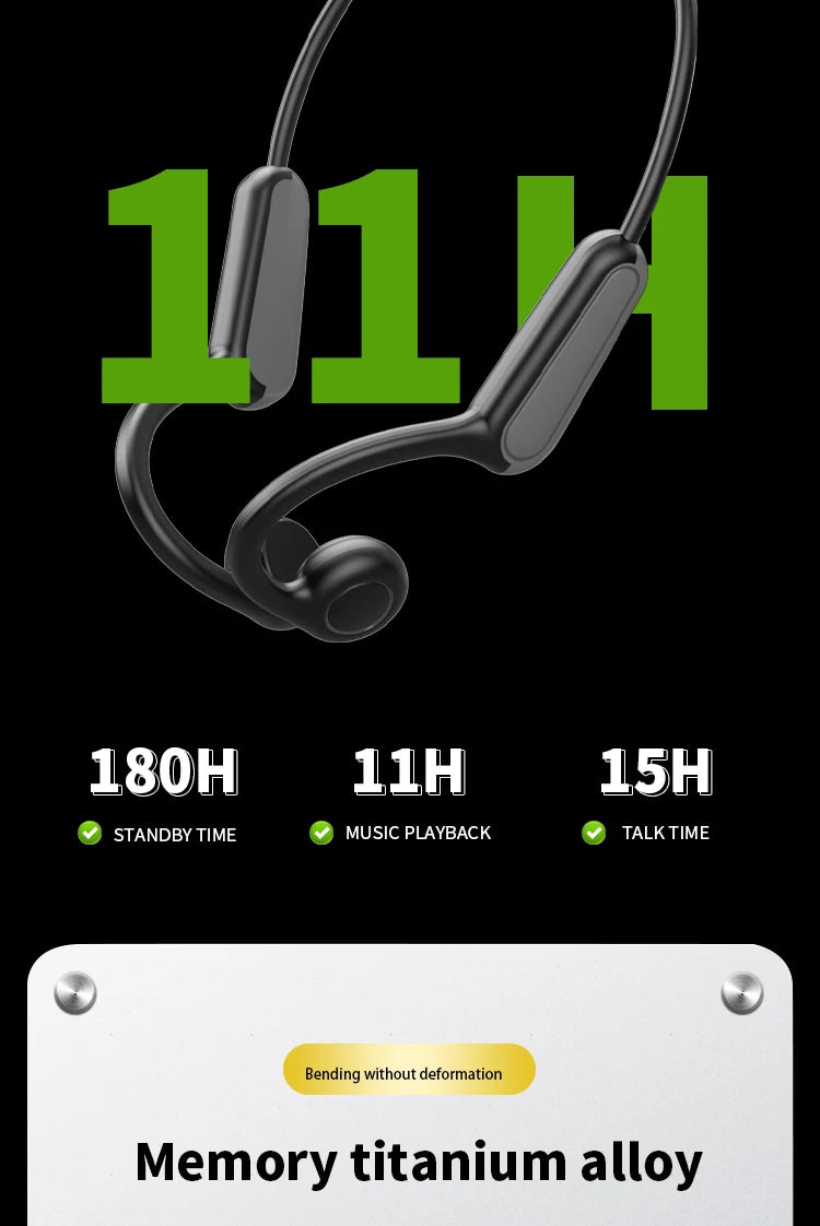B8 True Bone Conduction Earphones | Bluetooth 5.3 Sports Wireless IPX5