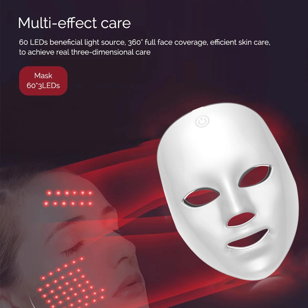 Vabena Wireless LED Mask: 7-Color Photon Therapy for Youthful Skin