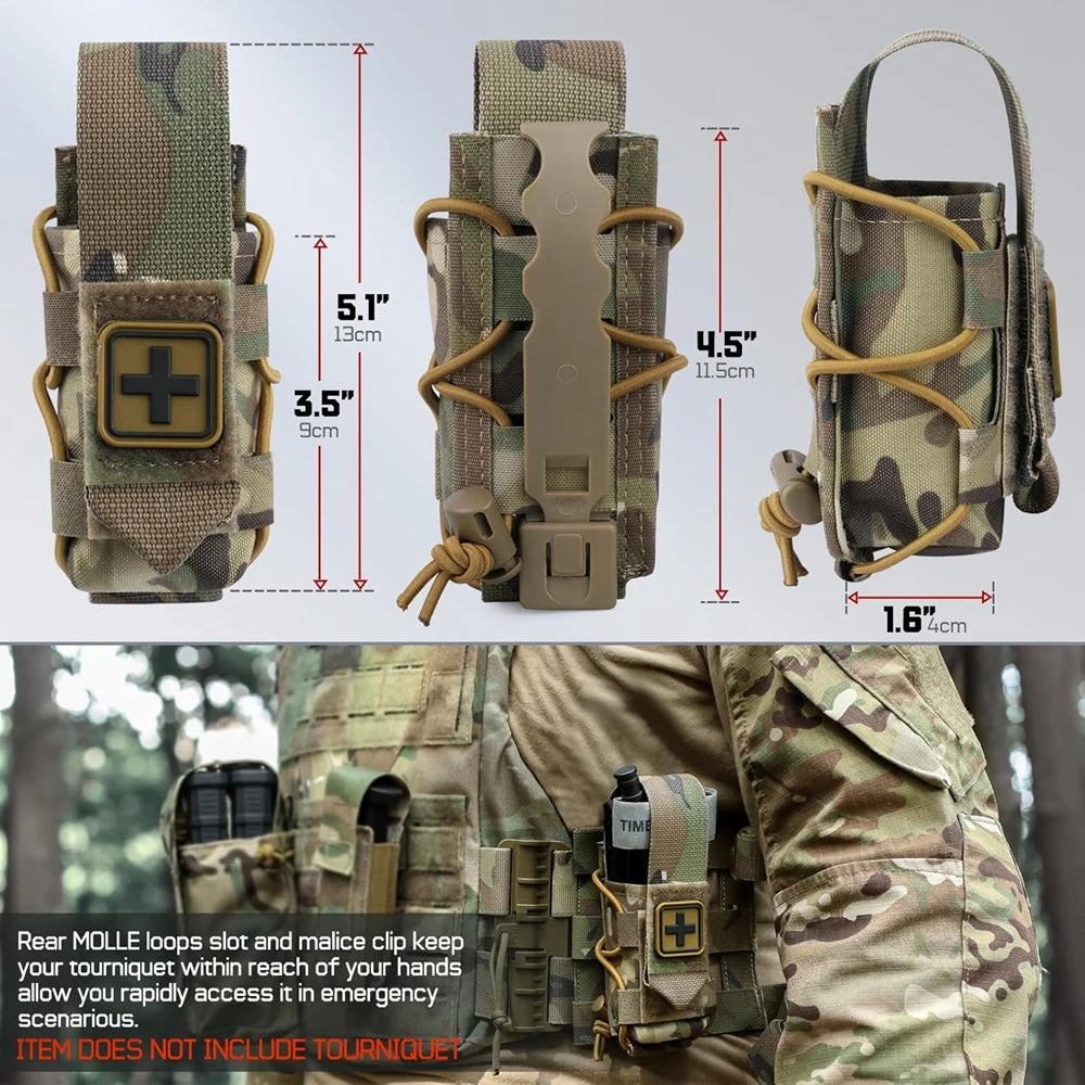 MOLLE Tourniquet Holder IFAK Pouch TQ Holster Tactical Medical Kit