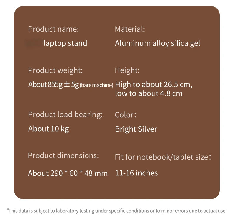 YASOKO Portable Laptop & Tablet Stand - Foldable Aluminum