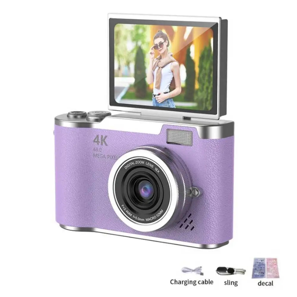4K 48MP Digital Camera | Flip Screen & Anti-Shake