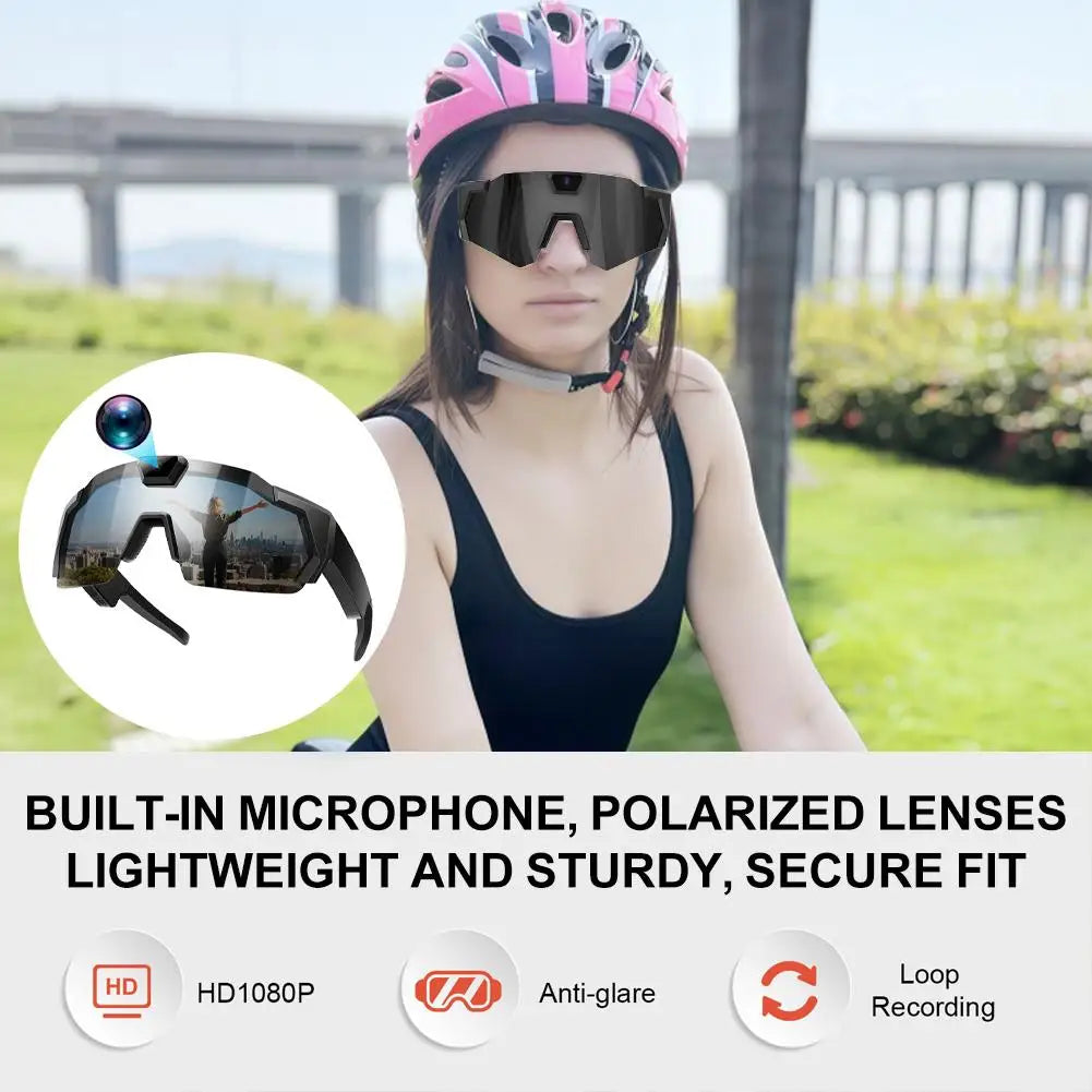 DIXSG HD Video Glasses - Action Camera Sunglasses for Sports