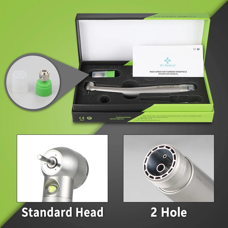 Vabena LED High-Speed Dental Handpiece | E-Generator Push Button Turbine