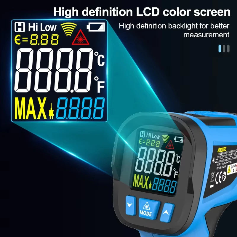 Mestek -50 to 800°C Digital IR Thermometer, Pyrometer & Hygrometer