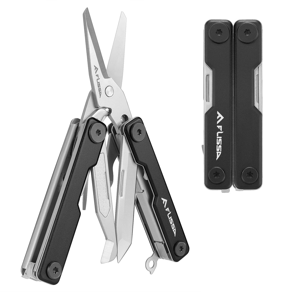 Vabena FLISSA 11-in-1 Multitool: Portable Folding Scissors & Knife for Outdoor Camping