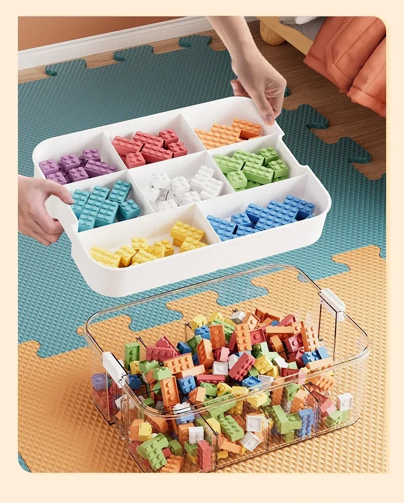 Lego Storage Box | Kids Toy Organizer | Building Block Sort Container