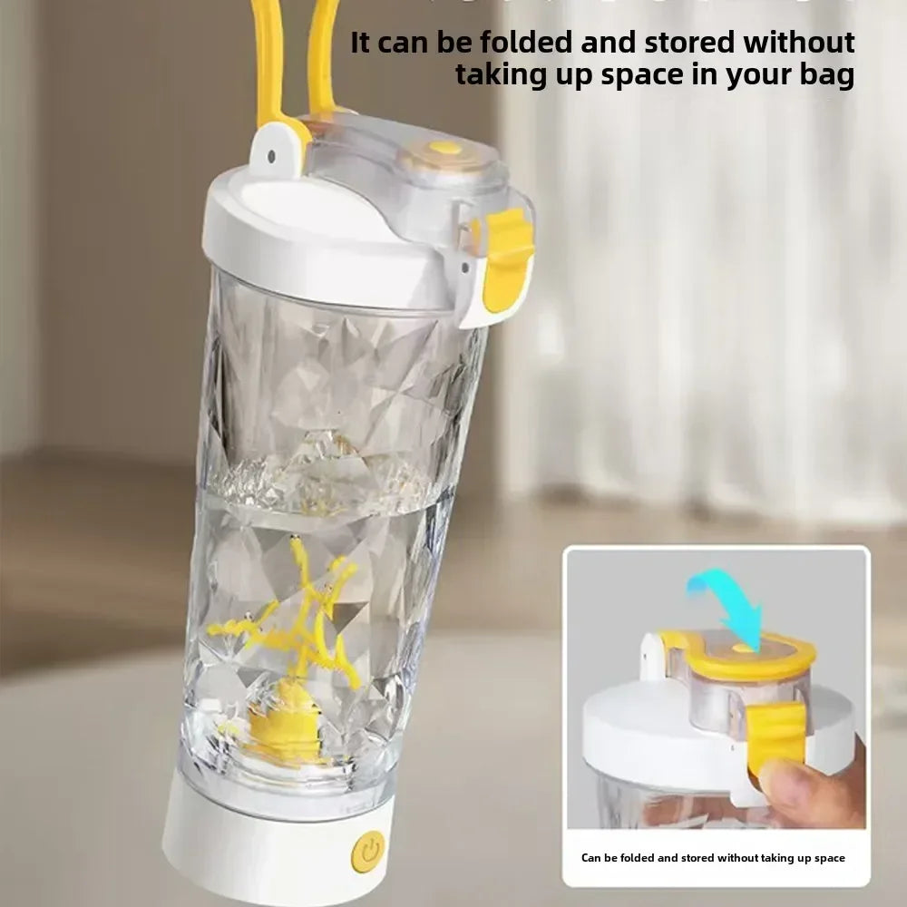 650ml Electric Protein Shaker Bottle - Automatic Mixer for Smooth Drinks