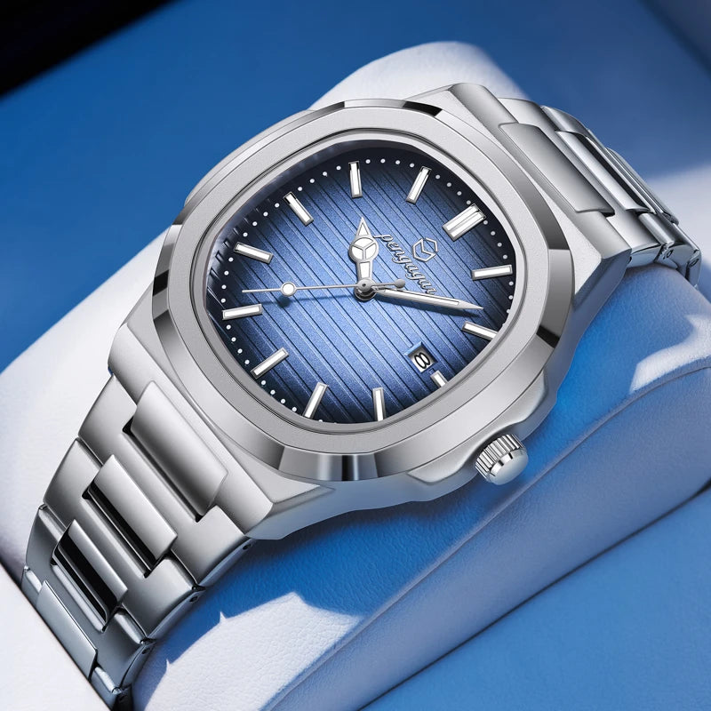 2026 Luxury Military Square Men's Watch - Waterproof Luminous Date Week Quartz