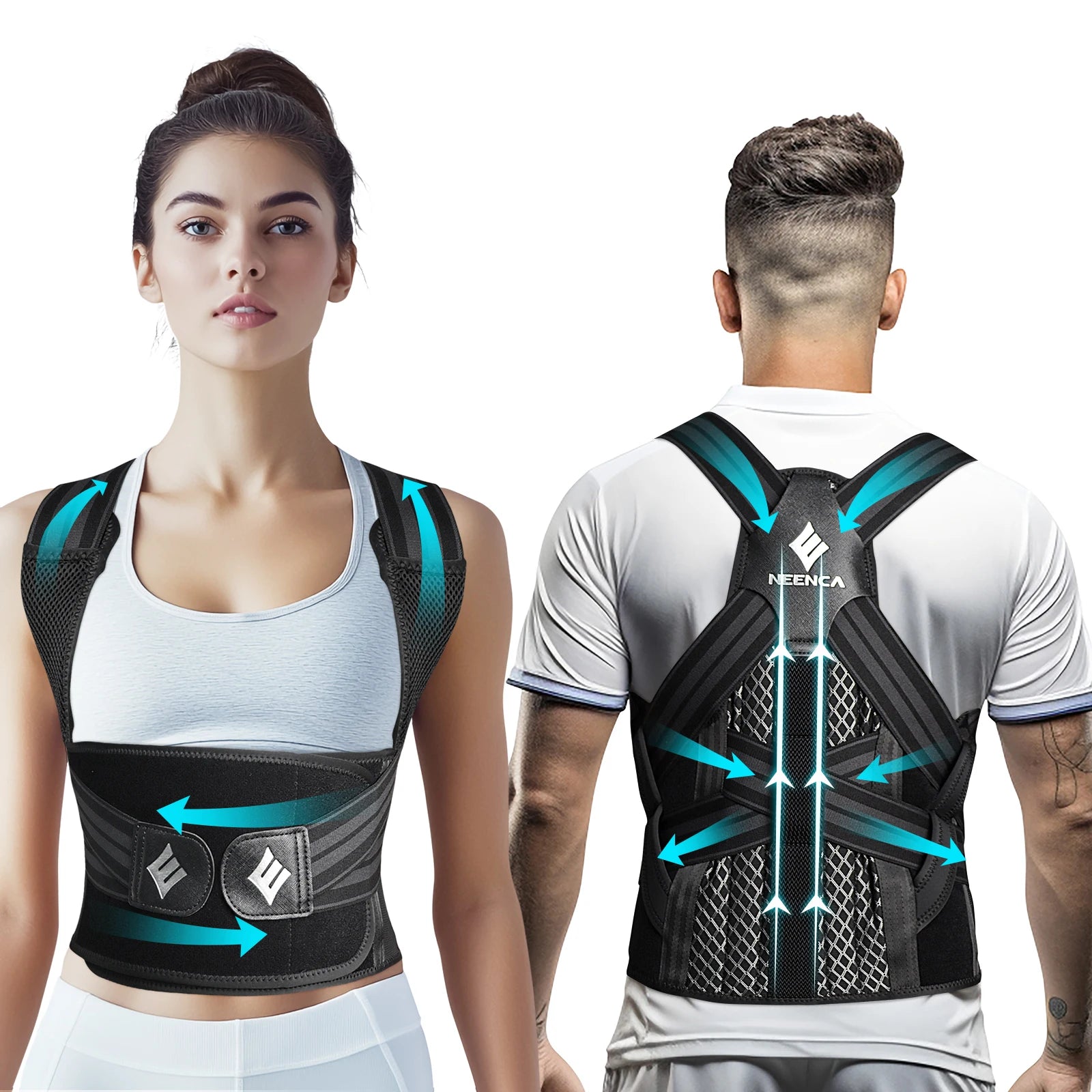 NEENCA Posture Corrector for Women - Adjustable Back Brace Support