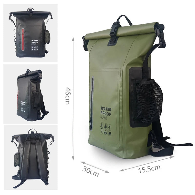Waterproof Kayak Dry Bag & Swimming Backpack for River & Beach