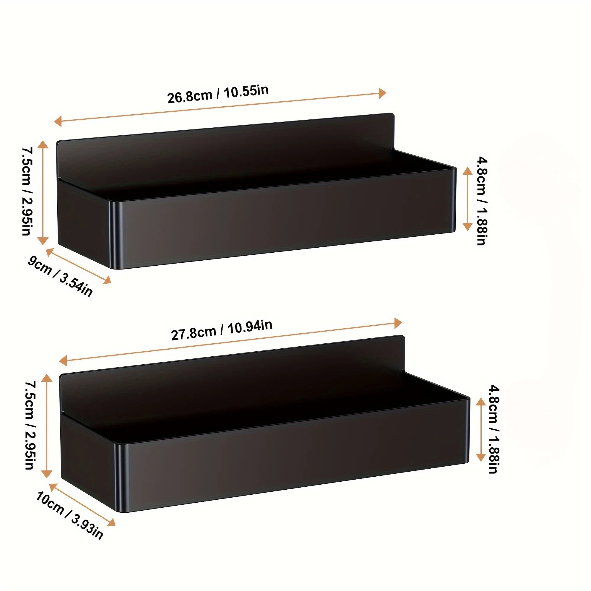 Magnetic Storage Rack - No-Drill Wall Shelf for Kitchen & Bath