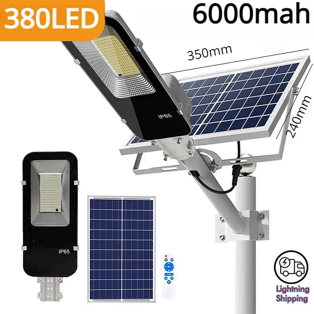 200W Solar Street Light - Outdoor, Waterproof, Auto Dusk to Dawn