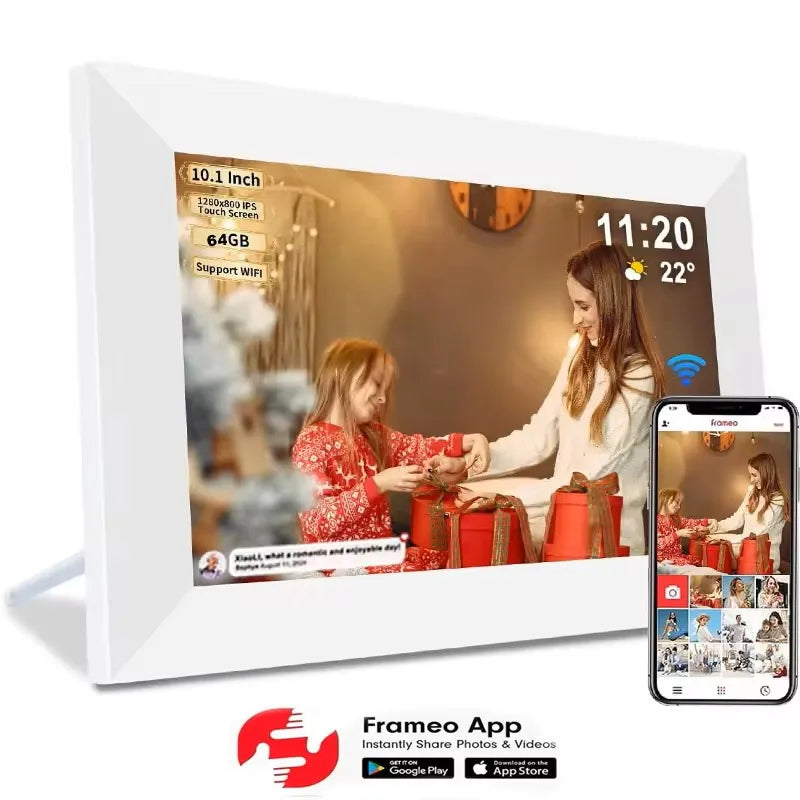 Frameo 10.1" Smart WiFi Digital Photo Frame | Touch IPS HD Display