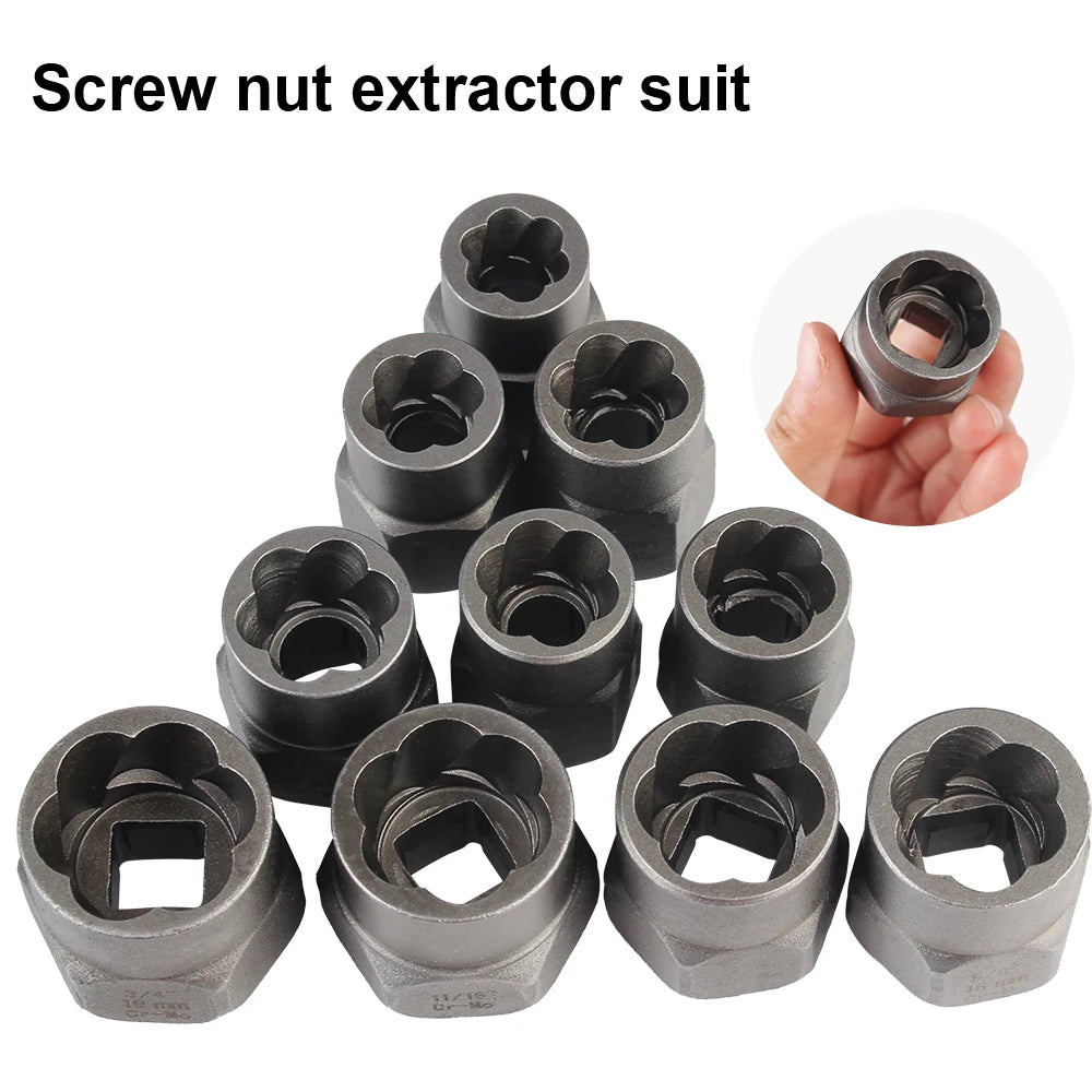 Damaged Screw Extractor & Bolt Remover Kit - 26 Pcs Car Repair Tool Set