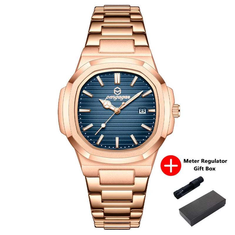2026 Luxury Military Square Men's Watch - Waterproof Luminous Date Week Quartz