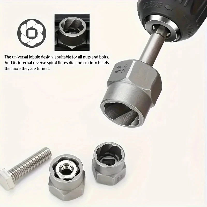 Ultimate 14-Piece Impact Bolt & Nut Remover Set – Cr-Mo Steel Extractor for Damaged Fasteners