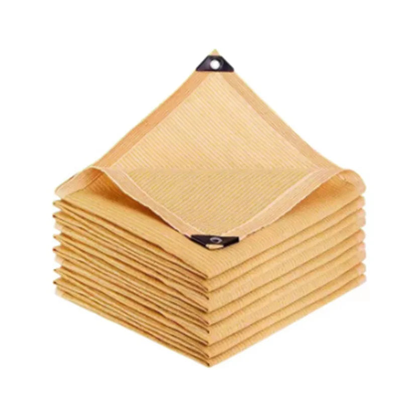 Beige Sunshade Cloth - Durable UV Protection Mesh for Patio, Garden & Greenhouse