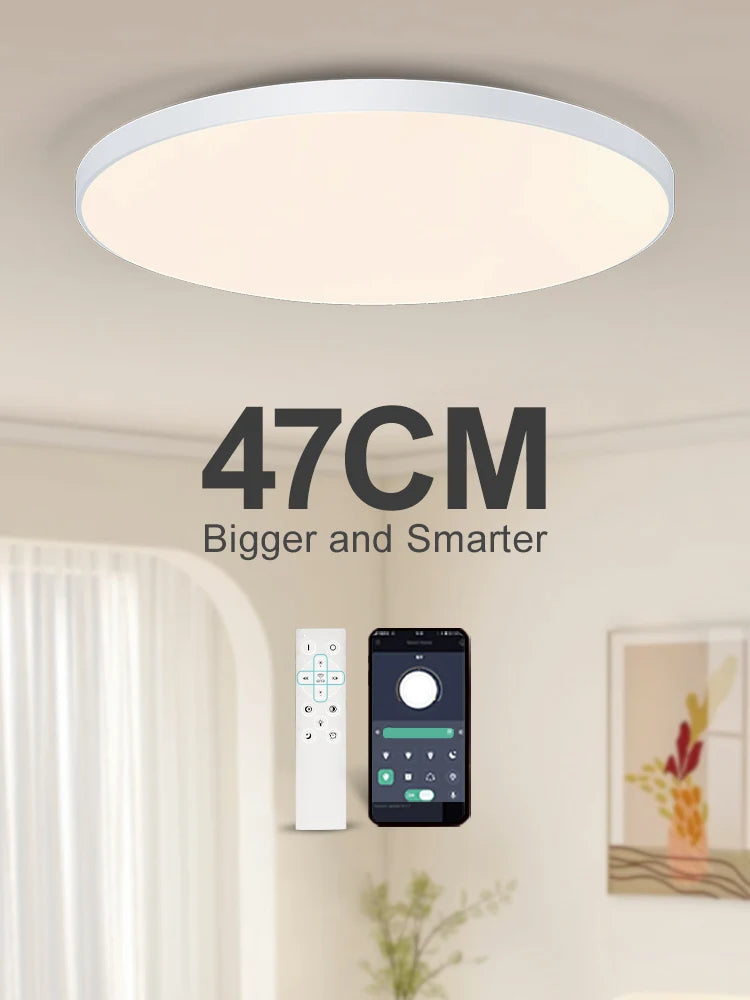 MARPOU Large LED Ceiling Lamp - Modern Bright Illumination for Bedroom