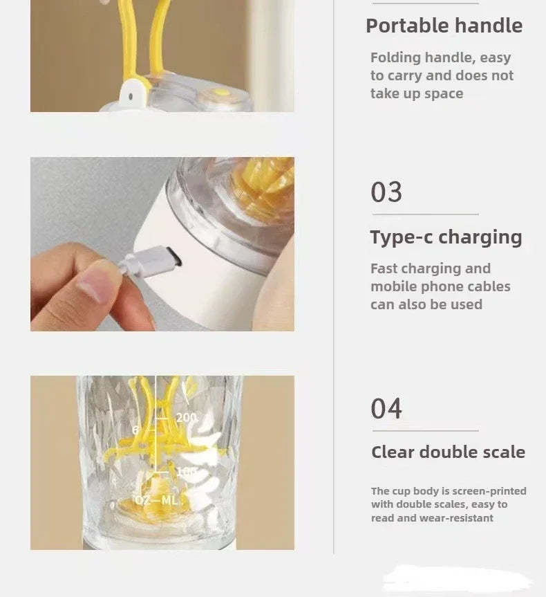 650ml Electric Protein Shaker Bottle - Automatic Mixer for Smooth Drinks