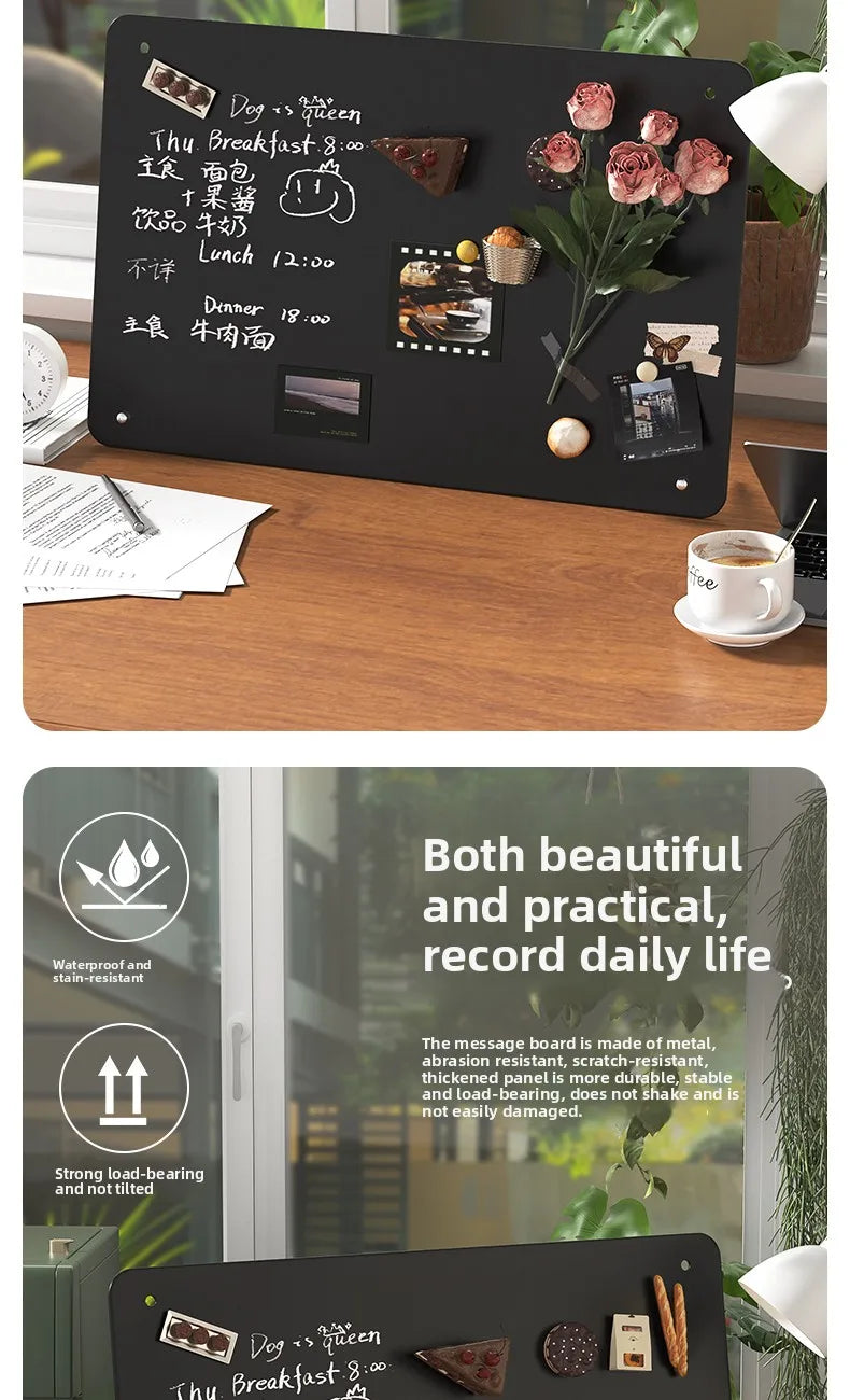 Desktop Magnetic Whiteboard & Blackboard for Cafe & Office Display
