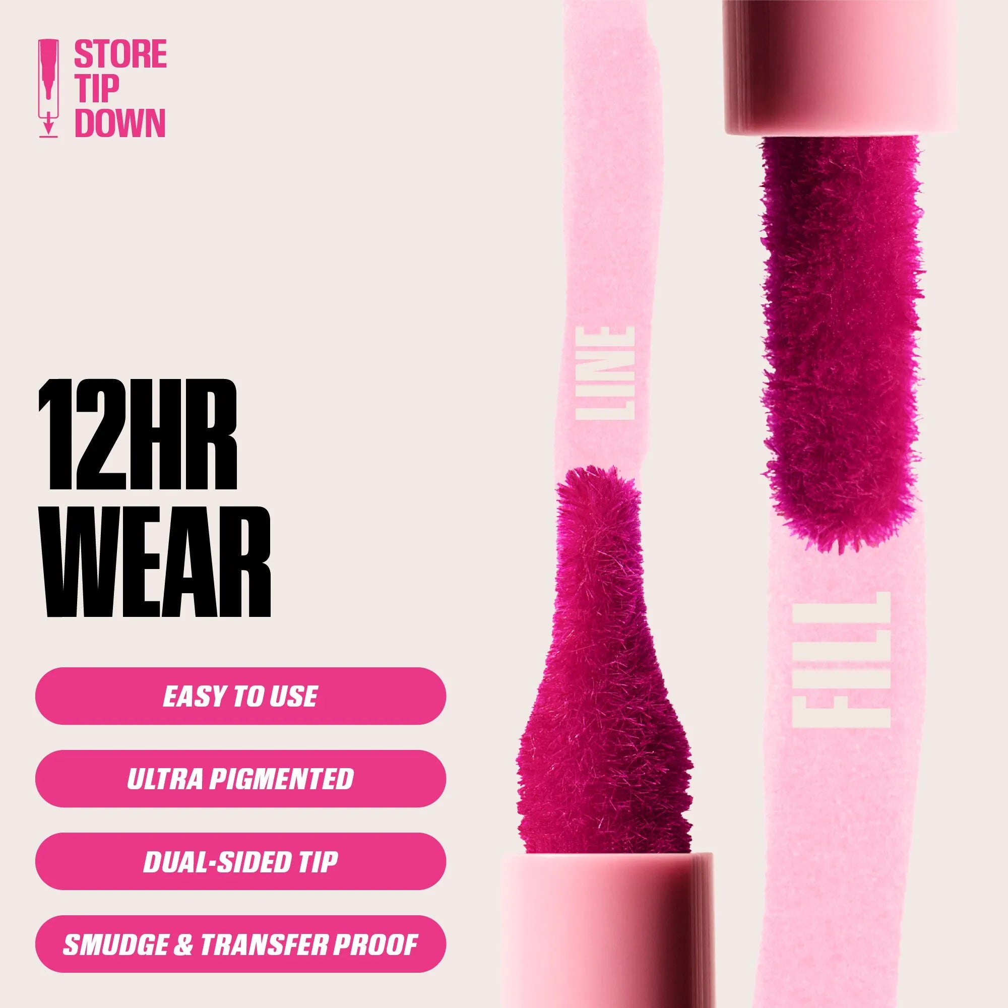 Vabena Velvet Brown Lip Liner Pencil - Matte, Waterproof & Non-Stick Lip Contour
