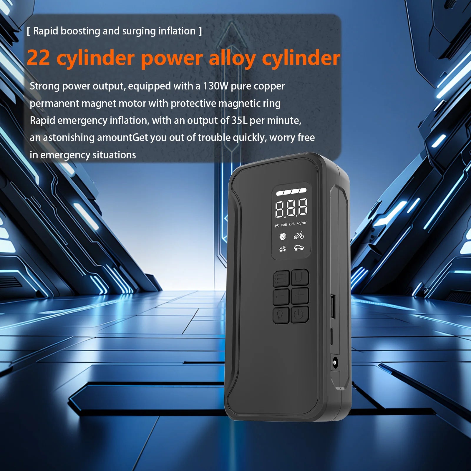 Portable Wireless 150psi Tire Inflator with Digital Display