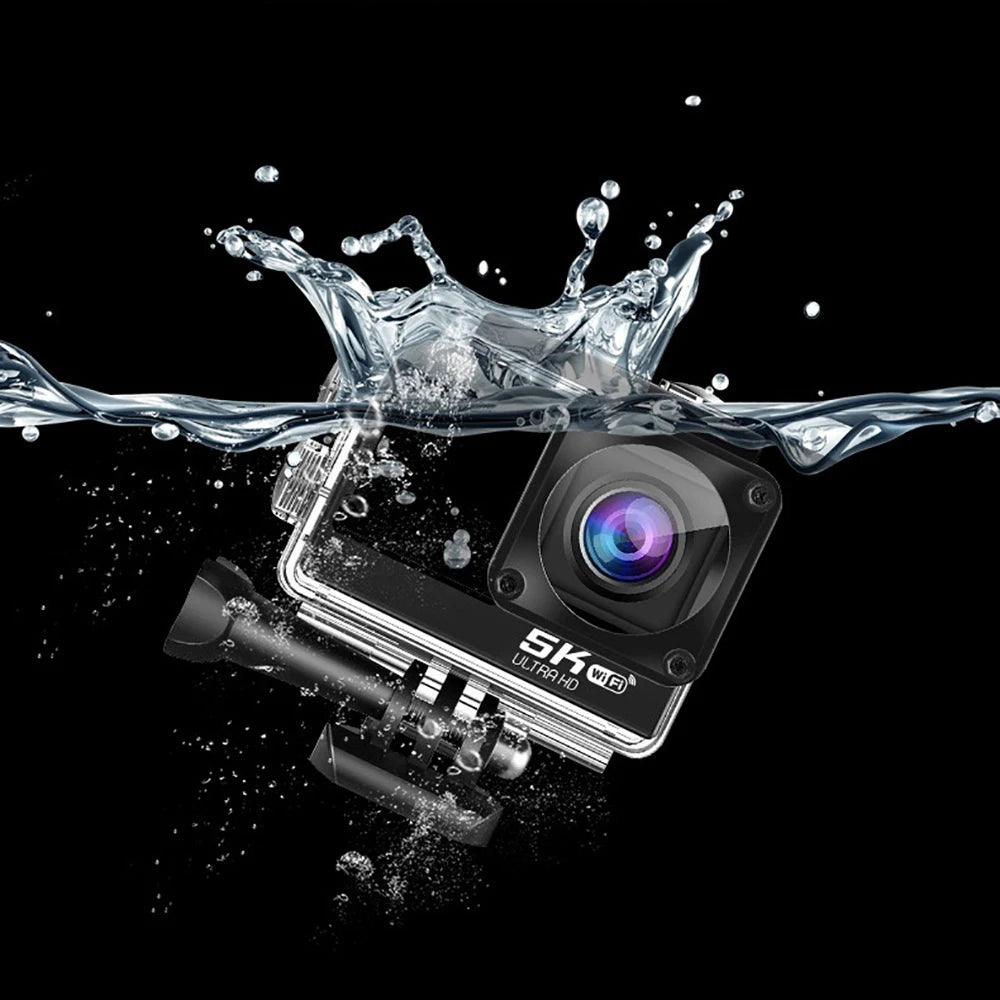 Sony IMX576 5K 4K 60FPS Waterproof 48MP Wi-Fi Action Camera for Adventure