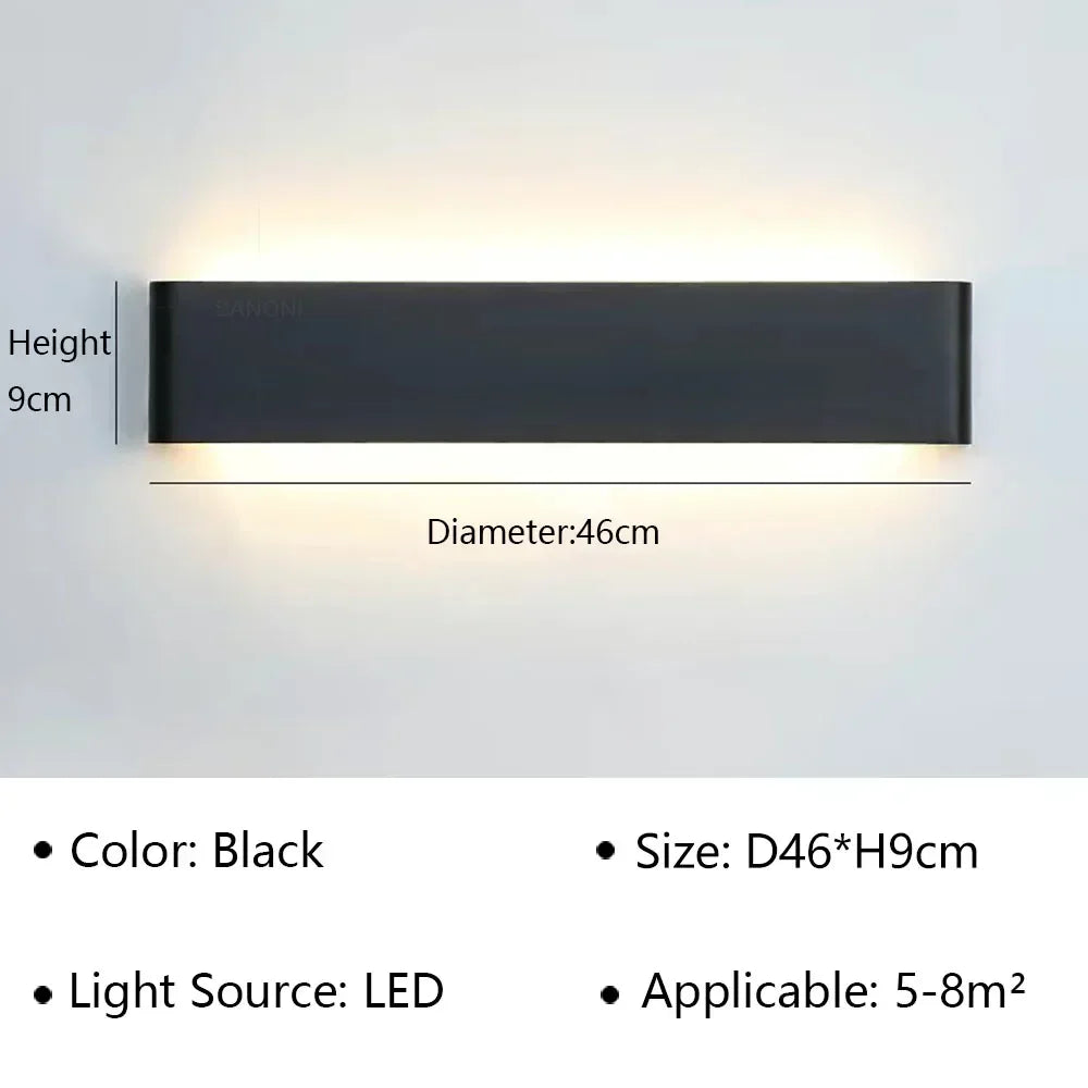 Modern LED Wall Lamp Sconce - Indoor Lighting Fixture for Bedside, Living Room, Stairs, Bathroom & Home Decor