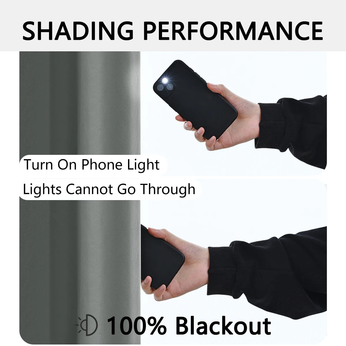 Modern Blackout Curtains - 2 Pcs Set with Coated Lining for Home Decor